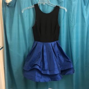 black and blue homecoming dress